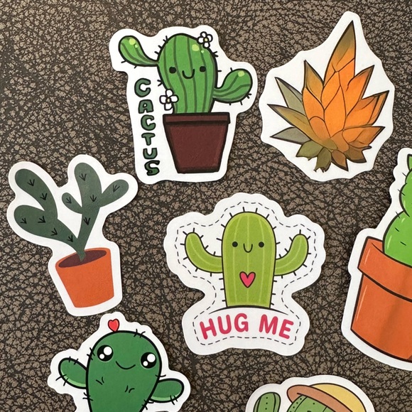 NEW Set of 18 cactus plant stickers for gardeners and plant lovers NWOT - Picture 5 of 9